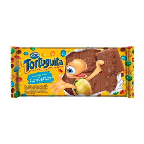 Imagem do produto Chocolate Arcor Tortuguita Confeitos 100G