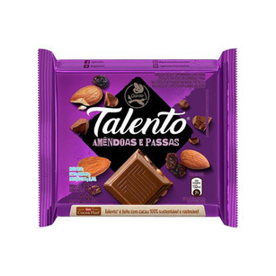 Chocolate Garoto Talento Amêndoas E Passas 85G