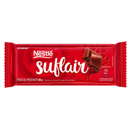 Chocolate Suflair Ao Leite 50 Gramas