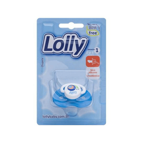 Imagem do produto Chupeta Lolly Baby Zoo Bona Silicone Ortodôntico N1 Azul