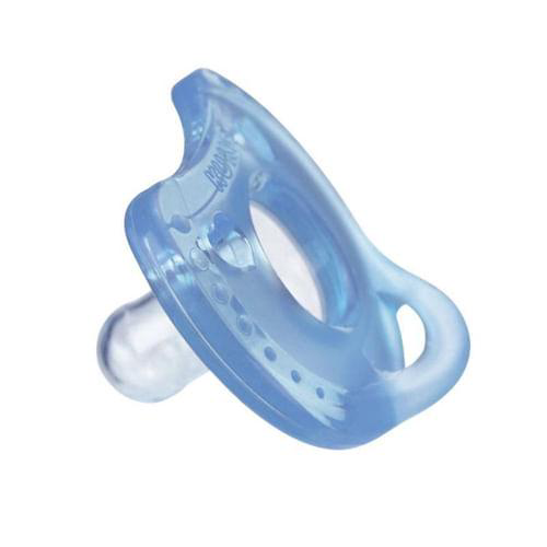 Chupeta 100% Silicone Bico Redondo 0 A 6 Meses Kuka Azul