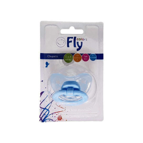 Imagem do produto Chupeta Fly Colors Bico De Silicone Ortodôntica Tamanho 1 Estrela Azul Ref 167