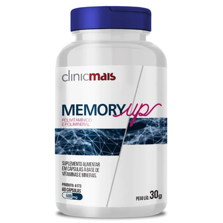 Imagem do produto Clinicmais Memory Up 60 Cáps 500Mg 30G Chá Mais