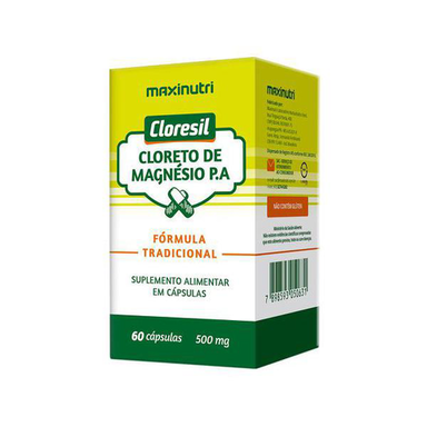 Cloresil Cloreto Magnésio P A 500Mg Maxinutri 60 Cápsulas