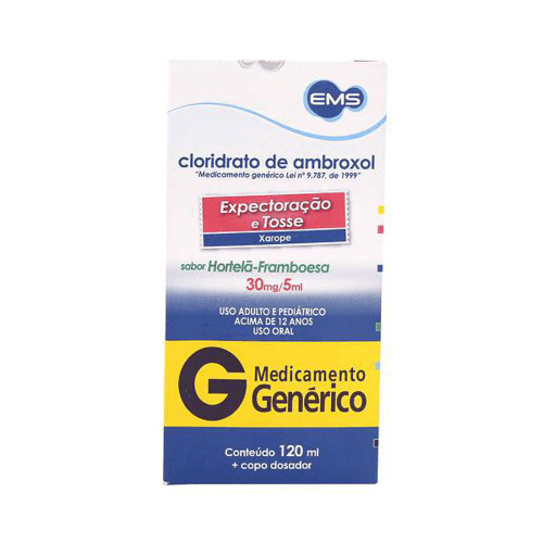 Cloridrato - De Ambroxol 6 Mg Xarope S-Aucar Frasco 120 Ml Adulto Ems Genérico