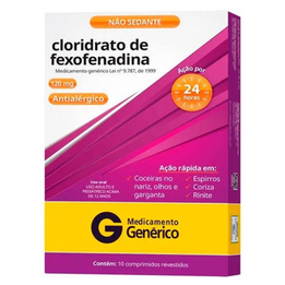 Cloridrato De Fexofenadina 120Mg 10 Comprimidos Revestidos - Neo Química Genérico