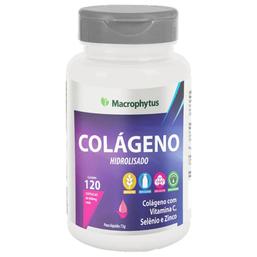 Imagem do produto Colágeno Hidrolisado 1200Mg 120 Cápsulas Macrophytus