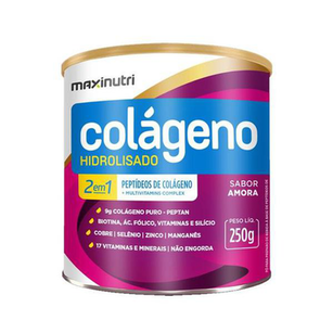 Colágeno Hidrolisado 2 Em 1 250Gr Maxinutri Amora