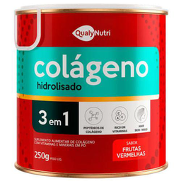 Imagem do produto Colágeno Hidrolisado 3 Em 1 Frutas Vermelhas Qualy Nutri 250G