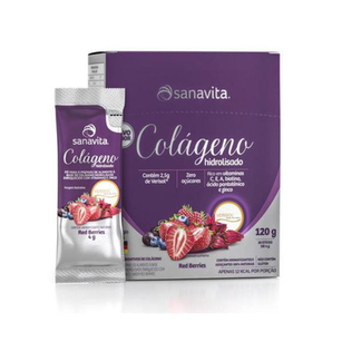 Colágeno Hidrolisado Sabor Red Berries Sanavita 120G