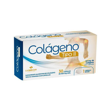 Colágeno Tipo Ii Lasanday 40Mg Com 30 Cápsulas