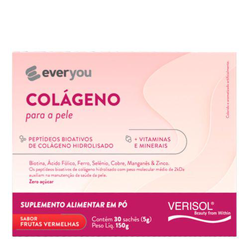 Colágeno Verisol + Vitamina E Ever You Frutas Vermelhas 30 Sachês Com 5G Cada