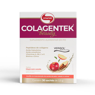 Colagentek Beauty Vitafor 30 Sachês 3,5G Maça Com Canela