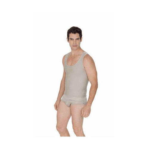 Colete Postural Masculino Cod 2071 Pp Reforço Duplo Bege