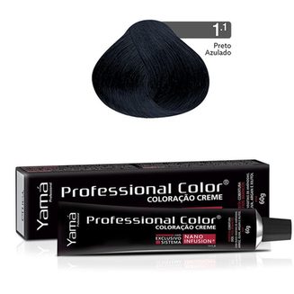 Coloração Professional Color Nano Infusion 1.1 Preto Azulado Yamá