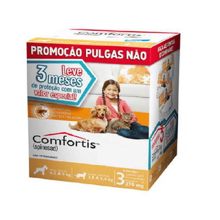 Comfortis P 270Mg Para Cães E Gatos De 4,5 A 9Kg Caixa C/3