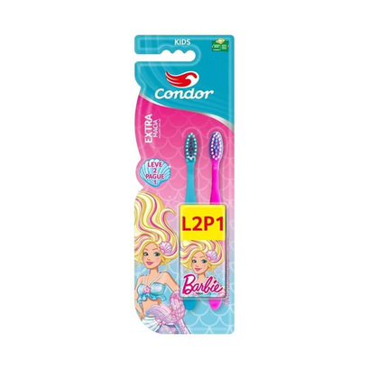 Condor Kids Barbie 2 A 4 Anos Escova Dental Extra Macia