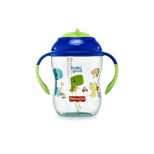 Copo De Treinamento Com Canudo First Moments Azul Blueberry Smoothie Fisherprice Bb1016