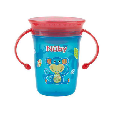 Copo Nuby 240Ml Com Alca 360 Azul