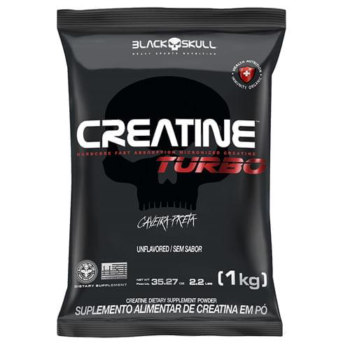 Imagem do produto Creatina Turbo Refil 1Kg Caveira Preta Black Skull