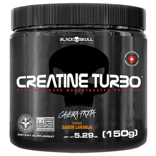 Creatine Turbo Monohidratada 150G Laranja Black Skull