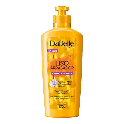 Creme De Pentear Dabelle Liso Arrasador Cabelos Lisos E Alisados 270G