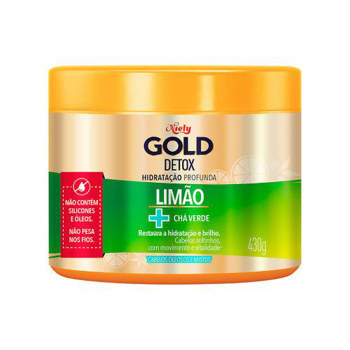 Creme De Tratamento Niely Gold Detox Limao + Cha Verde 430G