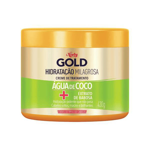 Imagem do produto Creme De Tratamento Niely Gold Hidratação Milagrosa Água De Coco 430G