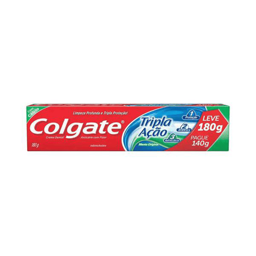 Imagem do produto Creme Dental Colgate Tripla Ação Menta Original 180G