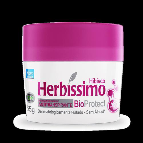 Creme Desodorante Antitranspirante Herbíssimo Bioprotect Hibisco 55G