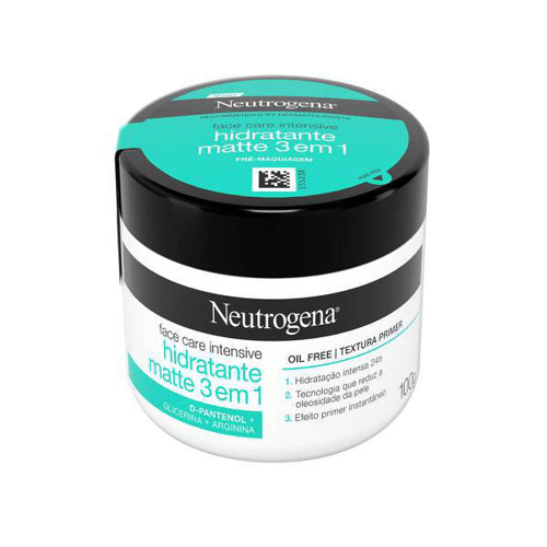 Creme Facial Neutrogena Hidratante Face Care Intensive Matte 3 Em 1 100G