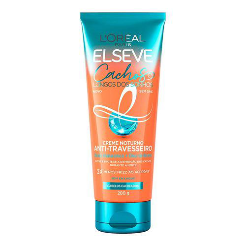 Creme Noturno Anti Travesseiro Elseve Cachos Longo Dos Sonhos 200Ml