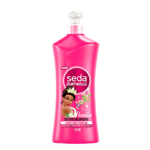 Creme Para Pentear Infantil Seda Juntinhos Tiana Crespos Encantados Com 300Ml