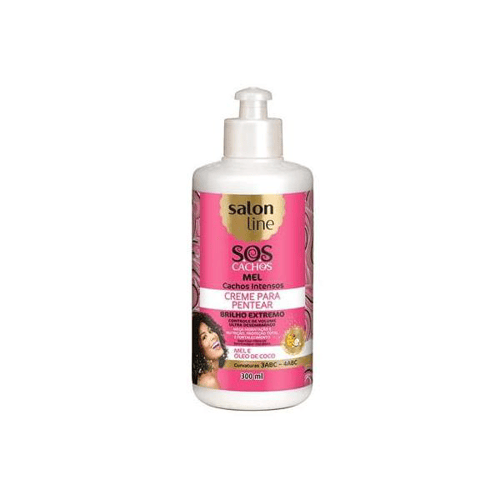 Imagem do produto Creme Para Pentear Salon Line Line S.o.s Cachos Coco Mel Cachos Intensos Mel E Óleo De Coco 300Ml