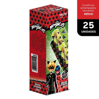 Curativo Estampado Cat Noir Com 25 Unidades Miraculous Hc362