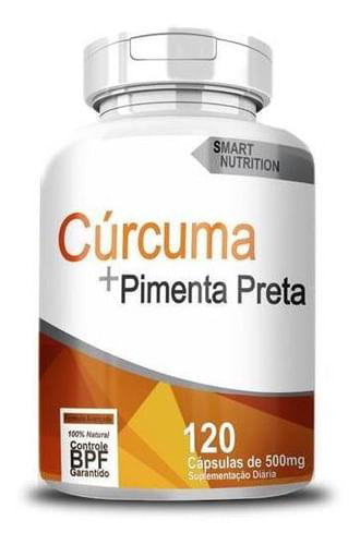 Curcuma Com Pimenta Preta Açafrão Da Terra 120 Cápsulas De 500Mg Produto 100% Natural 4Elementos