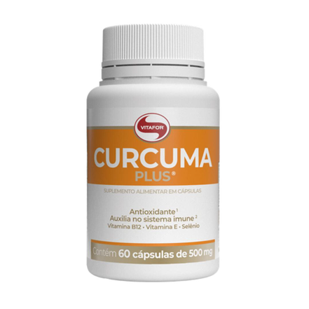 Curcuma Plus 500Mg Com 60 Cápsulas Vitafor