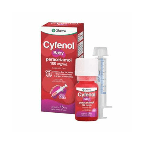 Cyfenol Baby 100Mg/Ml Suspensão Oral Com 15Ml + Seringa Dosadora