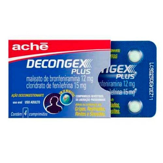 Imagem do produto Decongex - Plus 12/15Mg Envelopes4 Comprimidos