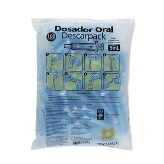 Descarpack Dosador Oral 5Ml Pacote Com 100 Und.