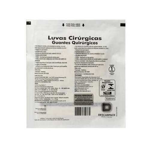 Imagem do produto Descarpack Luva Cirúrgica Estéril Com Talco Tamanho 7,5 Com 50Un