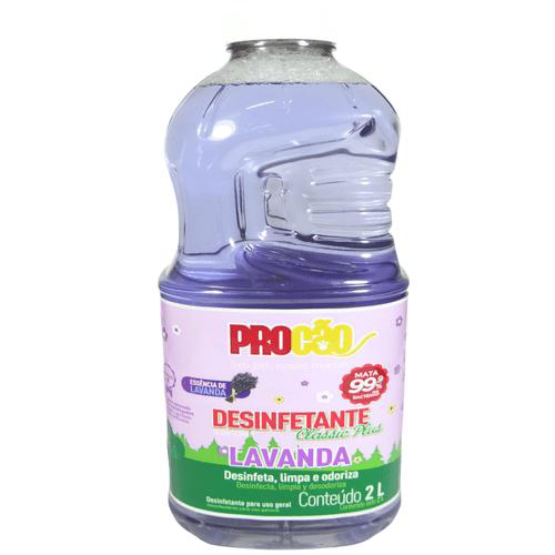 Desinfetante Classic Plus Lavanda 2L Desinfeta Limpa E Odoriza Procão