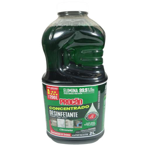 Desinfetante Concentrado Classic Plus Citronela 2L Rende Até 200L Procão