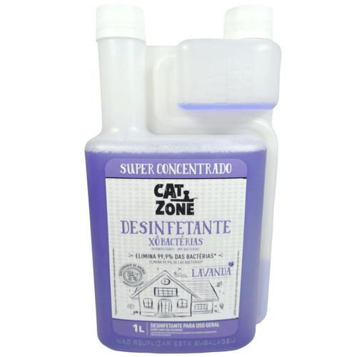 Desinfetante Super Concentrado Xô Bactérias Lavanda Cat Zone 1L