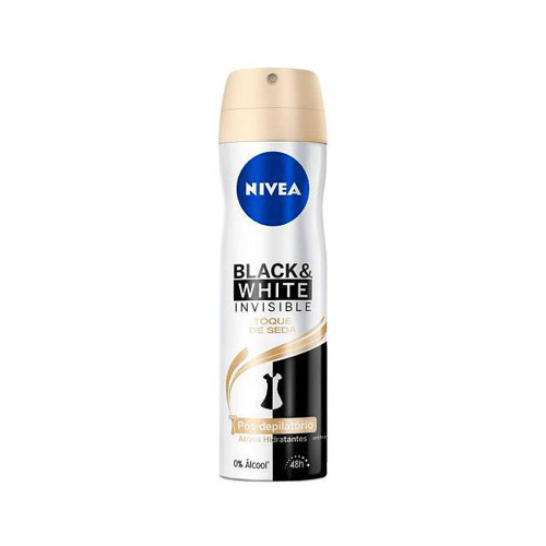 Desodorante Aerosol Nivea Feminino Black&White Toque De Seda 150Ml