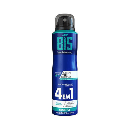 Desodorante Antitranspirante Aerosol Bís Herbíssimo Blue Ice Com 150Ml