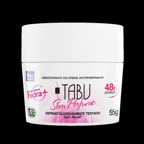 Imagem do produto Desodorante Creme Antitranspirante Tabu Sem Perfume 55G