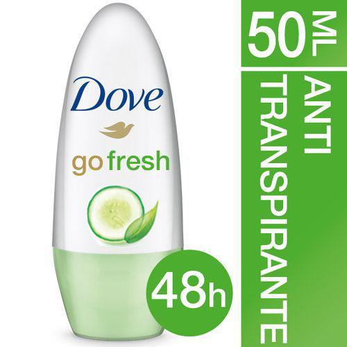 Desodorante Dove Roll On 50Ml Go Fresh Pepino Chá Verde