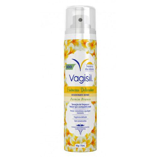 Desodorante Íntimo Essências Delicadas Jasmim Branco Vagisil 75Ml