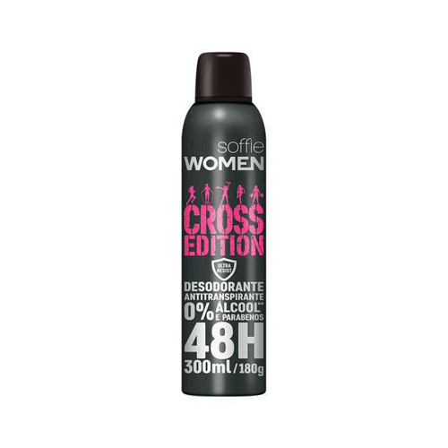 Desodorante Soffie Women Cross Edition Aerossol Antitranspirante 48H Com 300Ml